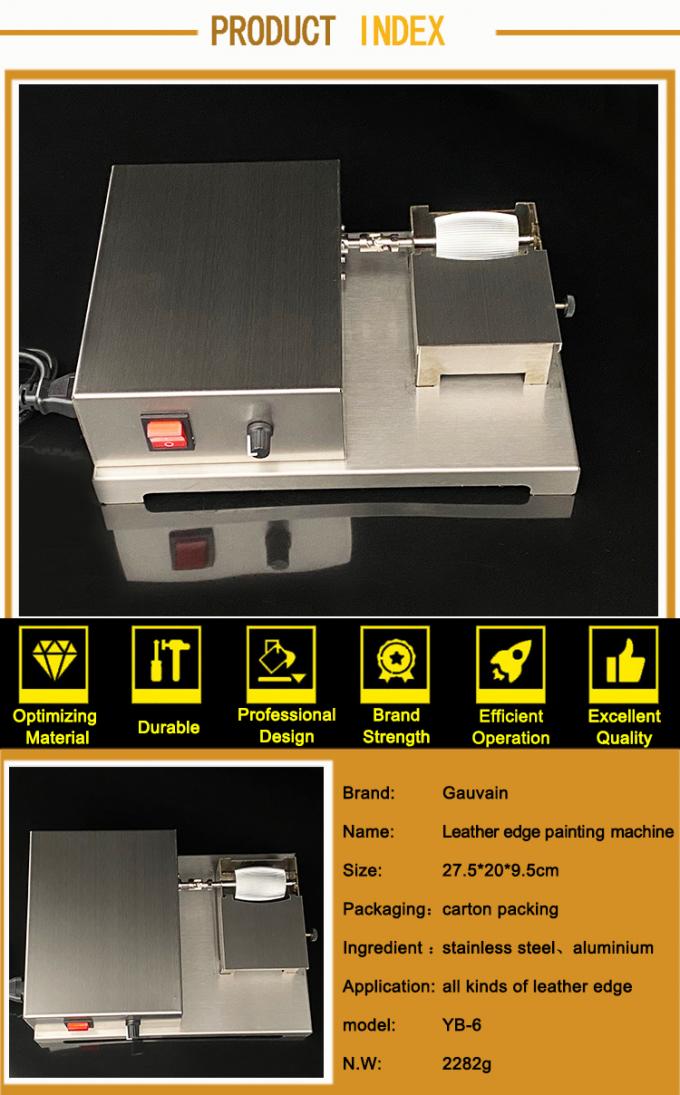 Single Side Electrical Motor Driven Rolling  Leather Edge Painting Machine Painting Equipment  for Leather  110V 6