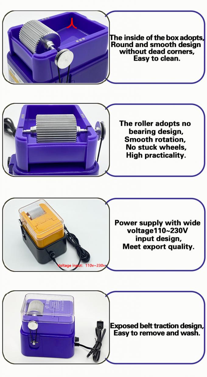 Electric Adjustable Speed Large Capacity Leather Edge Dyeing Machine Leather PU PVC Edge Finishing Painting Machinery 14