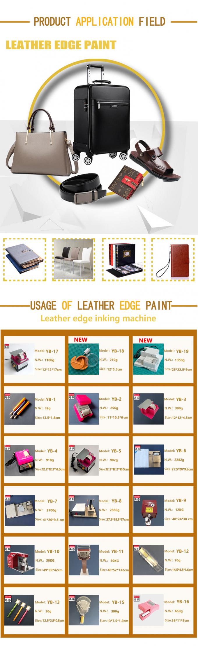 Factory Direct Sales Water Based High-class Explosion Resist Leather Edge Coloring Paint for Bags Belts Shoes 6