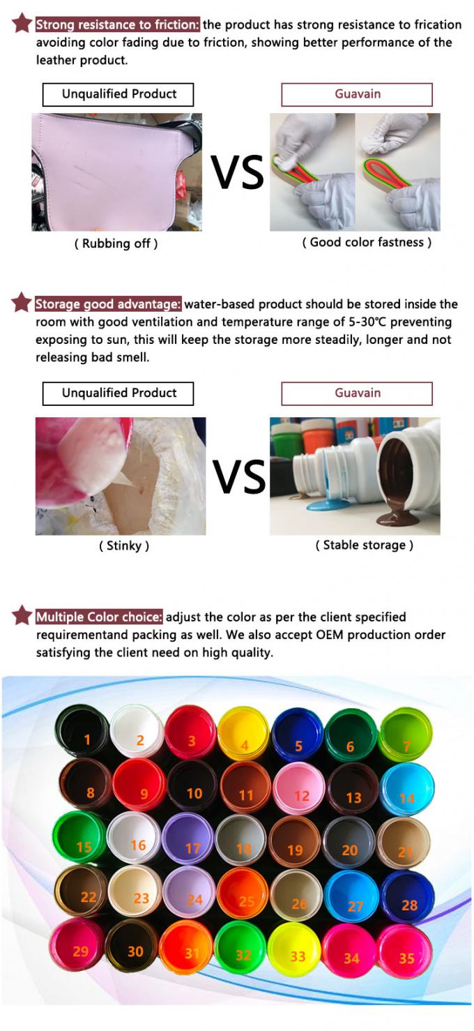 Customized High-class All-weather Polyurethane Leather Coloring Coating & Paint 8