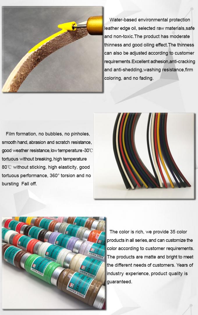 Προηγμένη πολυουρεθάνη με βάση το νερό Leather Edge Paint for Raw Leather Edge DIY 100ml/μπουκάλι 6