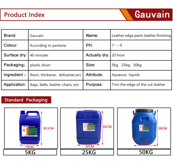Manufacturer Water Based Leather Edge Oil Customized Colors Leather Edge Coloring Paint 6